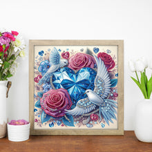 Load image into Gallery viewer, Diamond Painting - Partial Special Shaped - Birds and roses (30*30CM)
