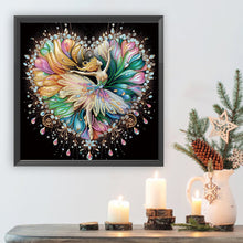 Load image into Gallery viewer, Diamond Painting - Partial Special Shaped - Dancer in a flowery dress in the heart of love (30*30CM)
