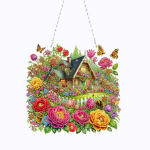 Load image into Gallery viewer, Double Sided Special Shape Flower Hut DIY Diamond Art Pendant Kit for Art Crafts
