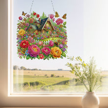 Load image into Gallery viewer, Double Sided Special Shape Flower Hut DIY Diamond Art Pendant Kit for Art Crafts
