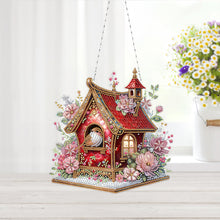 Load image into Gallery viewer, Double Sided Special Shape Flower Hut DIY Diamond Art Pendant Kit for Art Crafts
