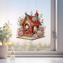 Load image into Gallery viewer, Double Sided Special Shape Flower Hut DIY Diamond Art Pendant Kit for Art Crafts

