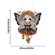 Load image into Gallery viewer, Double Sided Special Shape Butterfly Girl Diamond Painting Decor for Wall Window
