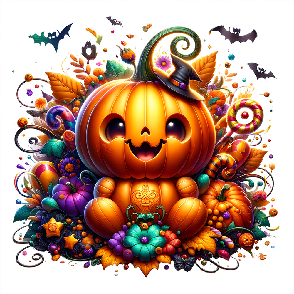 Diamond Painting - Full Round - Halloween pumpkin (30*30CM)
