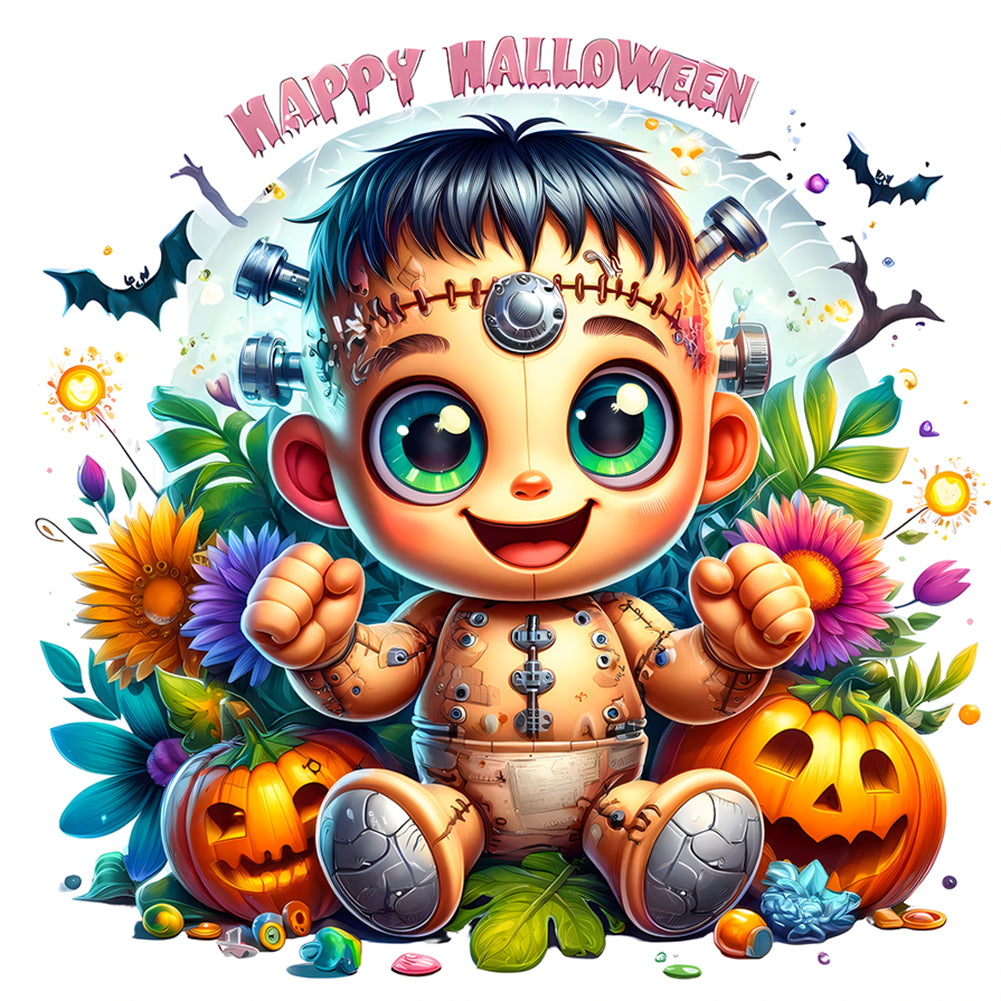 Diamond Painting - Full Round - Halloween monster (30*30CM)