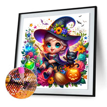 Load image into Gallery viewer, Diamond Painting - Full Round - Halloween witch (30*30CM)
