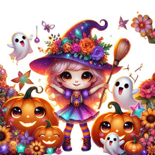 Load image into Gallery viewer, Diamond Painting - Full Round - Halloween witch (30*30CM)
