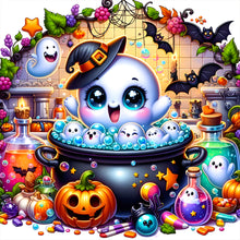 Load image into Gallery viewer, Diamond Painting - Full Round - Halloween ghost (30*30CM)
