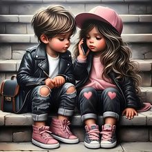 Load image into Gallery viewer, Diamond Painting - Full Round - Cute child (40*40CM)
