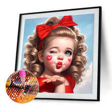 Load image into Gallery viewer, Diamond Painting - Full Round - Girl blowing kiss (30*30CM)
