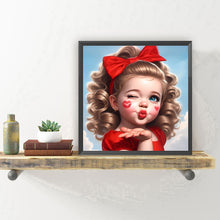 Load image into Gallery viewer, Diamond Painting - Full Round - Girl blowing kiss (30*30CM)
