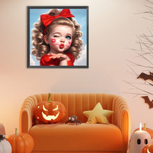 Load image into Gallery viewer, Diamond Painting - Full Round - Girl blowing kiss (30*30CM)
