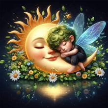 Load image into Gallery viewer, Diamond Painting - Full Round - Star and moon baby (30*30CM)
