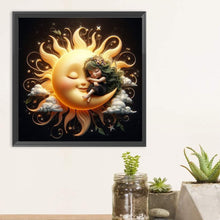 Load image into Gallery viewer, Diamond Painting - Full Round - Star and moon baby (30*30CM)
