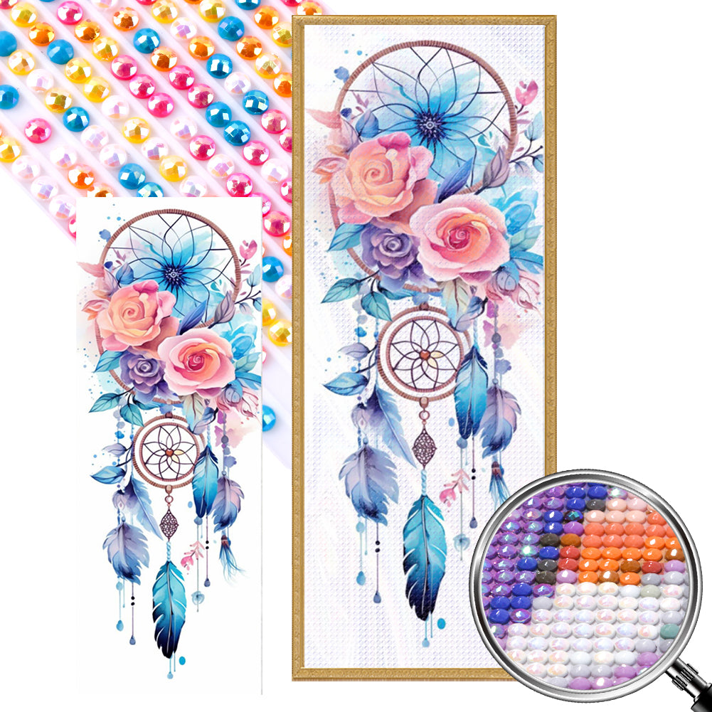 AB Diamond Painting - Full Round - Watercolor style beautiful dream catcher (30*80CM)