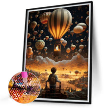 Load image into Gallery viewer, AB Diamond Painting - Full Round - Boy watching hot air balloon (40*50CM)
