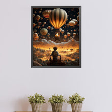 Load image into Gallery viewer, AB Diamond Painting - Full Round - Boy watching hot air balloon (40*50CM)
