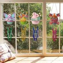 Load image into Gallery viewer, 4Pcs Double Sided Acrylic Cupcake Diamond Painting Wind Chimes Pendant Kit
