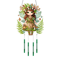 Load image into Gallery viewer, Forest Girl Double Sided Acrylic Special Shape DIY Diamond Painting Wind Chime

