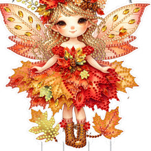 Load image into Gallery viewer, Autumn Girl Double Sided Acrylic Special Shape DIY Diamond Painting Wind Chime
