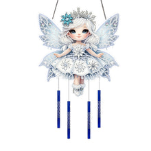 Load image into Gallery viewer, Winter Girl Double Sided Acrylic Special Shape DIY Diamond Painting Wind Chime
