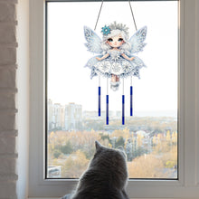 Load image into Gallery viewer, Winter Girl Double Sided Acrylic Special Shape DIY Diamond Painting Wind Chime
