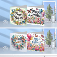 Load image into Gallery viewer, Diamond Painting Greeting Cards DIY 5D Rhinestone Arts Greetings Birthday Cards
