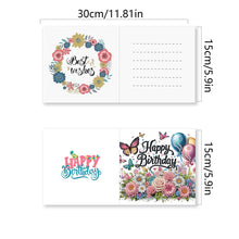 Load image into Gallery viewer, Diamond Painting Greeting Cards DIY 5D Rhinestone Arts Greetings Birthday Cards
