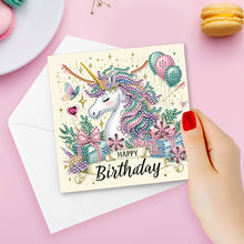 Load image into Gallery viewer, Diamond Painting Greeting Cards DIY 5D Rhinestone Arts Greetings Birthday Cards

