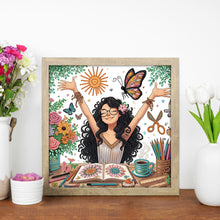 Load image into Gallery viewer, Diamond Painting - Partial Special Shaped - Handicraft girl (30*30CM)

