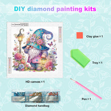 Load image into Gallery viewer, Diamond Painting - Partial Special Shaped - Flower gnome (30*30CM)
