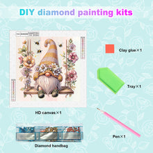 Load image into Gallery viewer, Diamond Painting - Partial Special Shaped - Flower gnome (30*30CM)
