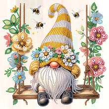 Load image into Gallery viewer, Diamond Painting - Partial Special Shaped - Flower gnome (30*30CM)
