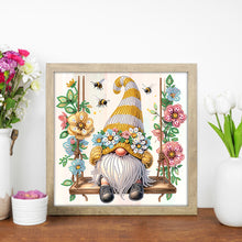 Load image into Gallery viewer, Diamond Painting - Partial Special Shaped - Flower gnome (30*30CM)
