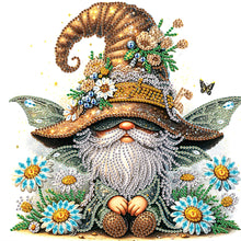 Load image into Gallery viewer, Diamond Painting - Partial Special Shaped - Flower gnome (30*30CM)
