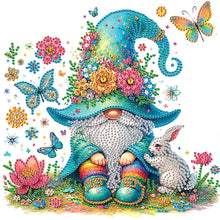 Load image into Gallery viewer, Diamond Painting - Partial Special Shaped - Flower gnome (30*30CM)

