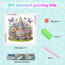 Load image into Gallery viewer, Diamond Painting - Partial Special Shaped - Flower gnome (30*30CM)
