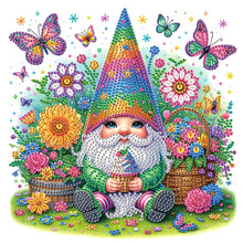 Load image into Gallery viewer, Diamond Painting - Partial Special Shaped - Flower gnome (30*30CM)
