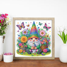 Load image into Gallery viewer, Diamond Painting - Partial Special Shaped - Flower gnome (30*30CM)

