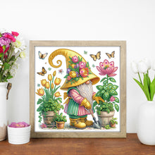 Load image into Gallery viewer, Diamond Painting - Partial Special Shaped - Flower gnome (30*30CM)
