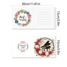 Load image into Gallery viewer, 6Pcs Musical Instrument And Flowers Diamond Painting Greeting Card Party Favors

