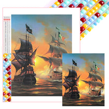 Load image into Gallery viewer, Diamond Painting - Full Square - Sailboat at sunset (40*50CM)
