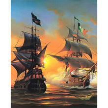 Load image into Gallery viewer, Diamond Painting - Full Square - Sailboat at sunset (40*50CM)
