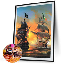 Load image into Gallery viewer, Diamond Painting - Full Square - Sailboat at sunset (40*50CM)
