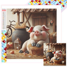 Load image into Gallery viewer, Diamond Painting - Full Square - White fat pig (30*30CM)
