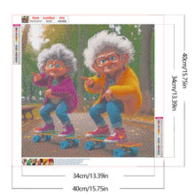 Load image into Gallery viewer, Diamond Painting - Full Round - Funny grandma (40*40CM)
