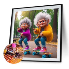 Load image into Gallery viewer, Diamond Painting - Full Round - Funny grandma (40*40CM)
