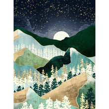 Load image into Gallery viewer, 4pcs Round Diamond Painting Set - Geometric landscape (30*40CM)
