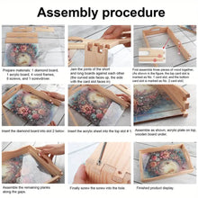 Load image into Gallery viewer, Wooden Horror Girl Diamond Decorative Serving Tray with Handle for Coffee Table
