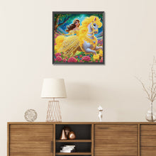 Load image into Gallery viewer, Diamond Painting - Partial Special Shaped - Princess Belle riding a horse (30*30CM)
